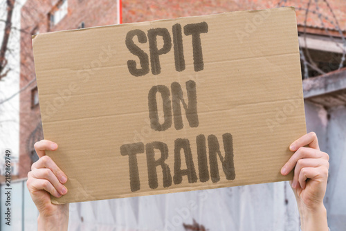 Canvas Print "Spit on train" Bodily fluid contamination and assault marks public spaces daily