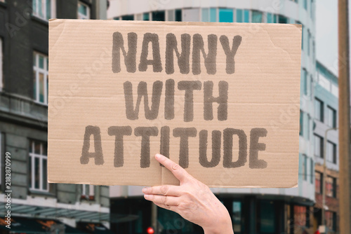 Bild auf Leinwand "Nanny with attitude" Caregiver displaying dismissive or hostile demeanor toward family