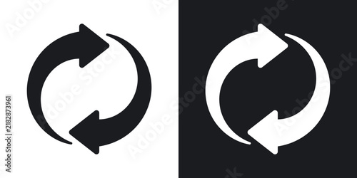 Fotografía Repeat icon flat outline in black