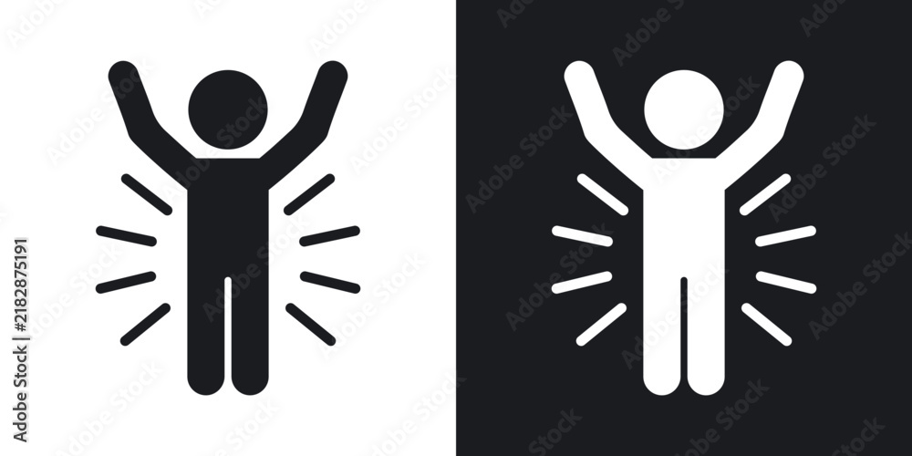 Fototapeta premium Success icon flat outline in black