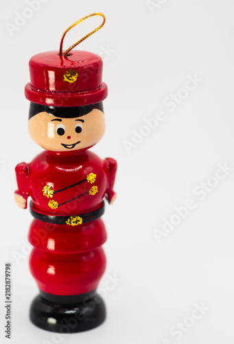 Obraz na plátně Nutcracker Christmas soldier on white background