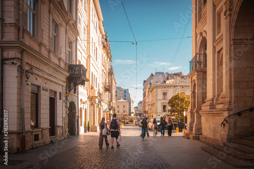 Obraz na plátne street in the old town of lviv