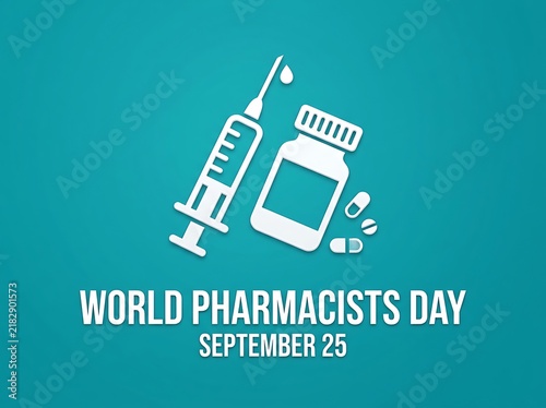 Celebrate world pharmacists day september twentyfive with medical icons and illustrations in creative design