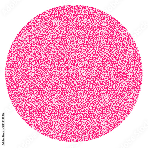 A pink textured circle isolated on a transparent background.