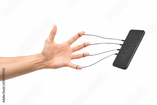 Obraz na płótnie Unable to Drop Smartphone