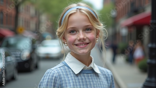 Young Girl on a City Street