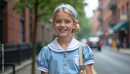 Young Girl on a City Street
