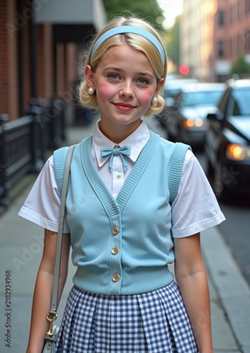 Retro Portrait on City Street