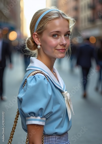 Vintage Style Portrait on City Street