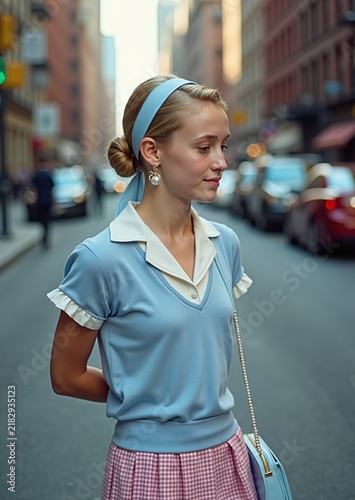 Vintage Style Portrait on City Street