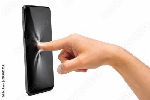 Naklejka Finger Stuck to Screen