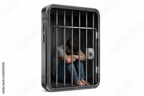 Obraz na płótnie Smartphone Cage Stock Concept
