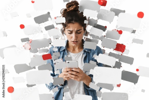 Fototapeta Notification Overload Stock Concept