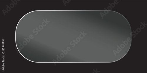 Horizontal pill-shaped button with a smooth grey gradient, thin white border, and a dark background, minimalist ui for digital interfaces