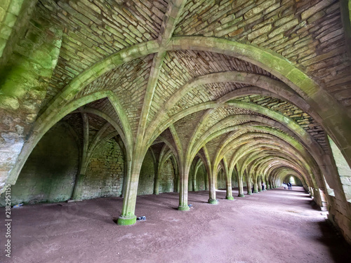 Photography Fountains Abbey is a ruined Cistercian monastery near Ripon in North Yorkshire, England