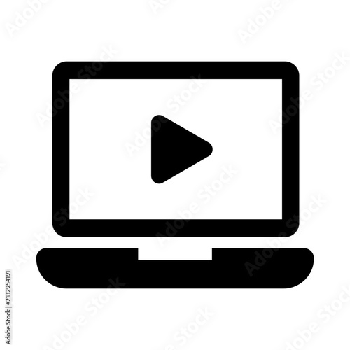 オンライン講座・リモート研修を表すノートPCのアイコン