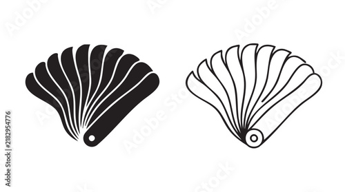 Bild auf Leinwand feeler gauge blades icon set, vector illustration