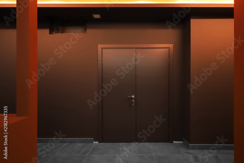 Double door apartment interior wall