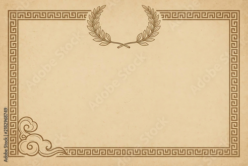 Poster, certificate, diplom karate . Old vintage paper texture background art design.