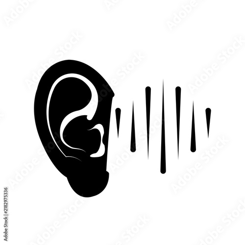 Bild auf Leinwand Ear icon design template