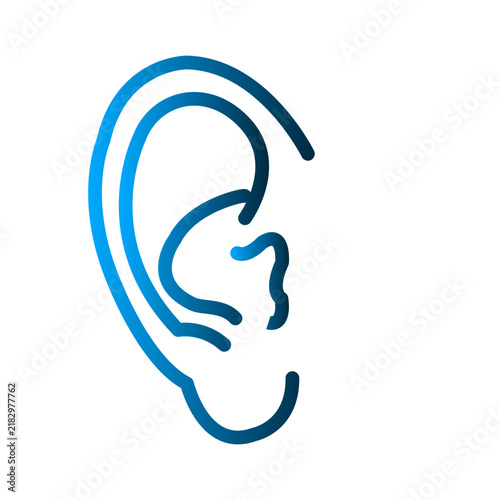 Quadro su tela Ear icon design template