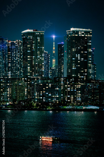 Obraz na płótnie 東京湾から眺める夜景