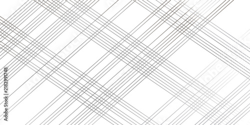 Abstract oblique stripe diagonal black and white line gradient fabric transparent diagonal line cloth. grid striped seamless pattern fabric design. geometric square stripe line background.	
