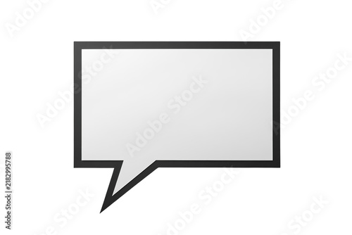 Angular Black Speech Bubble Frame