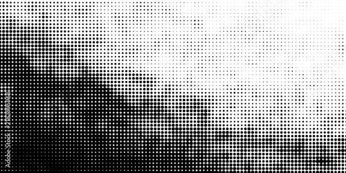 Black White Halftone Dots Abstract Background
