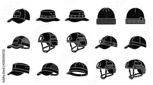 Variety of Different Baseball Caps.