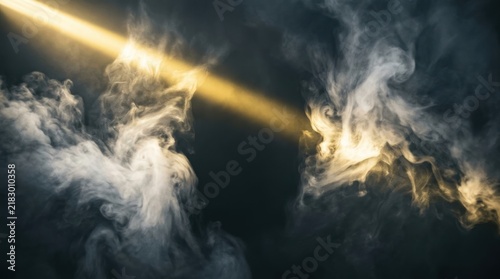 Atmospheric mist with dramatic volumetric lighting studio photography background