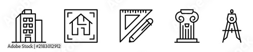 Фотография Set de 5 iconos de arquitectura