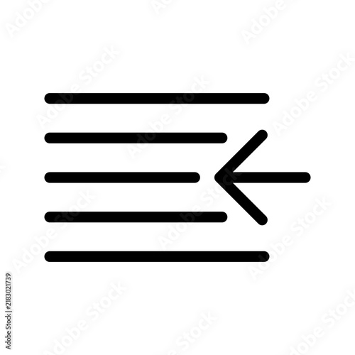 Принти на полотні Text indent icon for digital editor interface