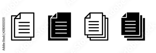 Document icon set vector. Paper sign and symbol. File Icon