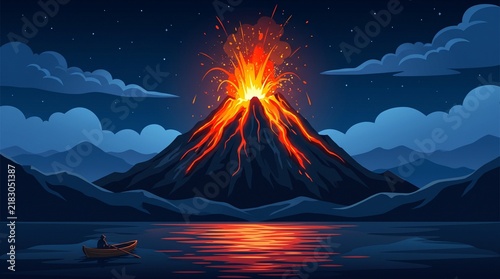 Obraz na płótnie anak krakatoa eruption