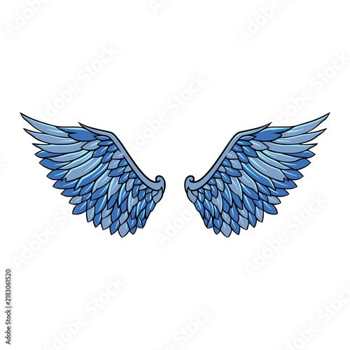 Wing element decoration illustration 
