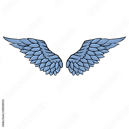 Wing element decoration illustration 
