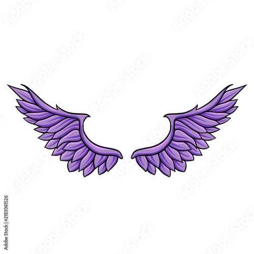 Wing element decoration illustration 