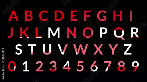 Alphabet A to Z Text Animation on Transparent Background, Neon Glowing Fire Letter Sign from A to Z with Alpha Channel.
