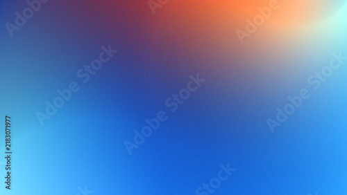 Modern abstract grainy background with smooth blue and orange gradient