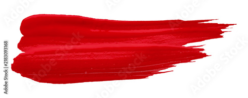 Shiny red brush watercolor painting isolated on transparent background. watercolor png