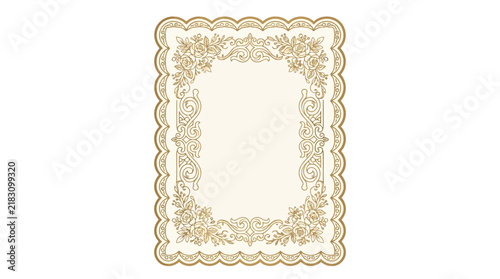 Gold decorative frame with intricate pattern