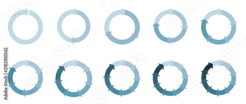 Quadro su tela Circular arrow diagram with colorful steps showing continuous cycle process