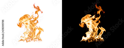 Photography Fire flame overlay with orange flames and bright details for creative effects, P