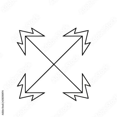 Four Arrows Pointing Outward