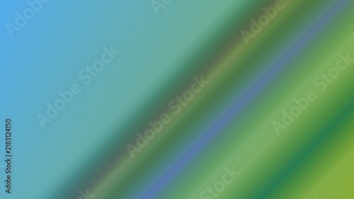 Obraz na plátne Gradient color bands transition from turquoise to lime green creating a vibrant