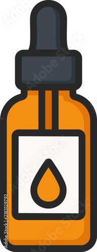 Serum Bottle Filled Line Icon