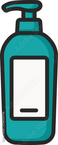 Shampoo Bottle Filled Line Icon