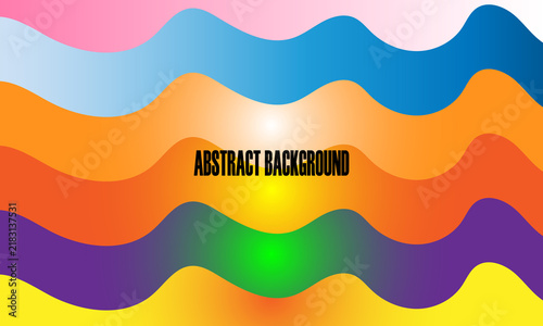 Colorful wavy pattern with gradient shades creates an abstract background