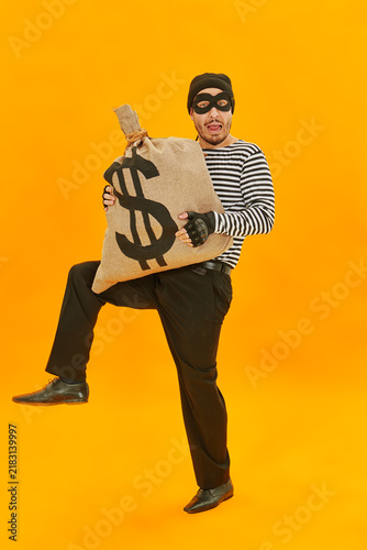 Obraz w ramie Money Robber Funny